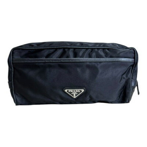 Prada black clutch nylon bag - Picture 1 of 8
